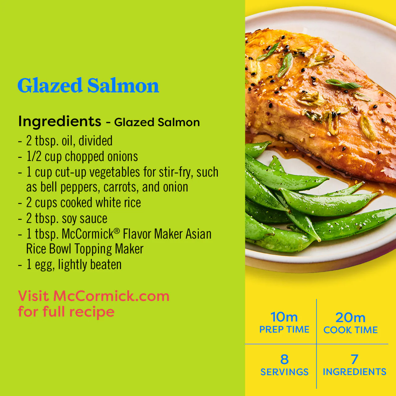 McCormick® Flavor Maker Salmon Topping Seasoning, 2.87 oz - Image 6