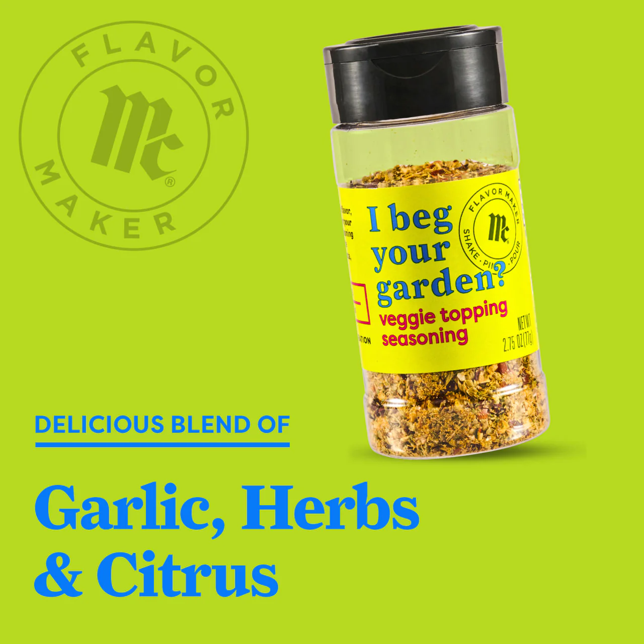 McCormick® Flavor Maker Veggie Topping Seasoning, 2.75 oz - Image 17