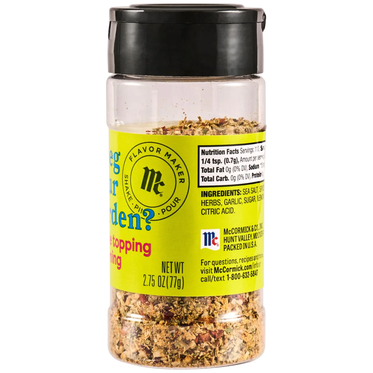 McCormick® Flavor Maker Veggie Topping Seasoning, 2.75 oz - Image 21