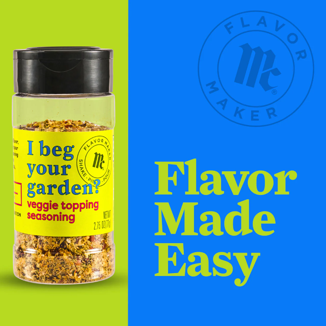 McCormick® Flavor Maker Veggie Topping Seasoning, 2.75 oz - Image 3