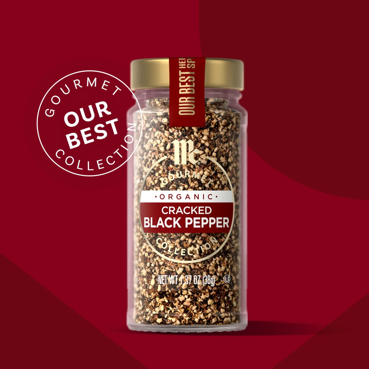 McCormick Gourmet™ Organic Cracked Black Pepper, 1.37 oz - Image 11