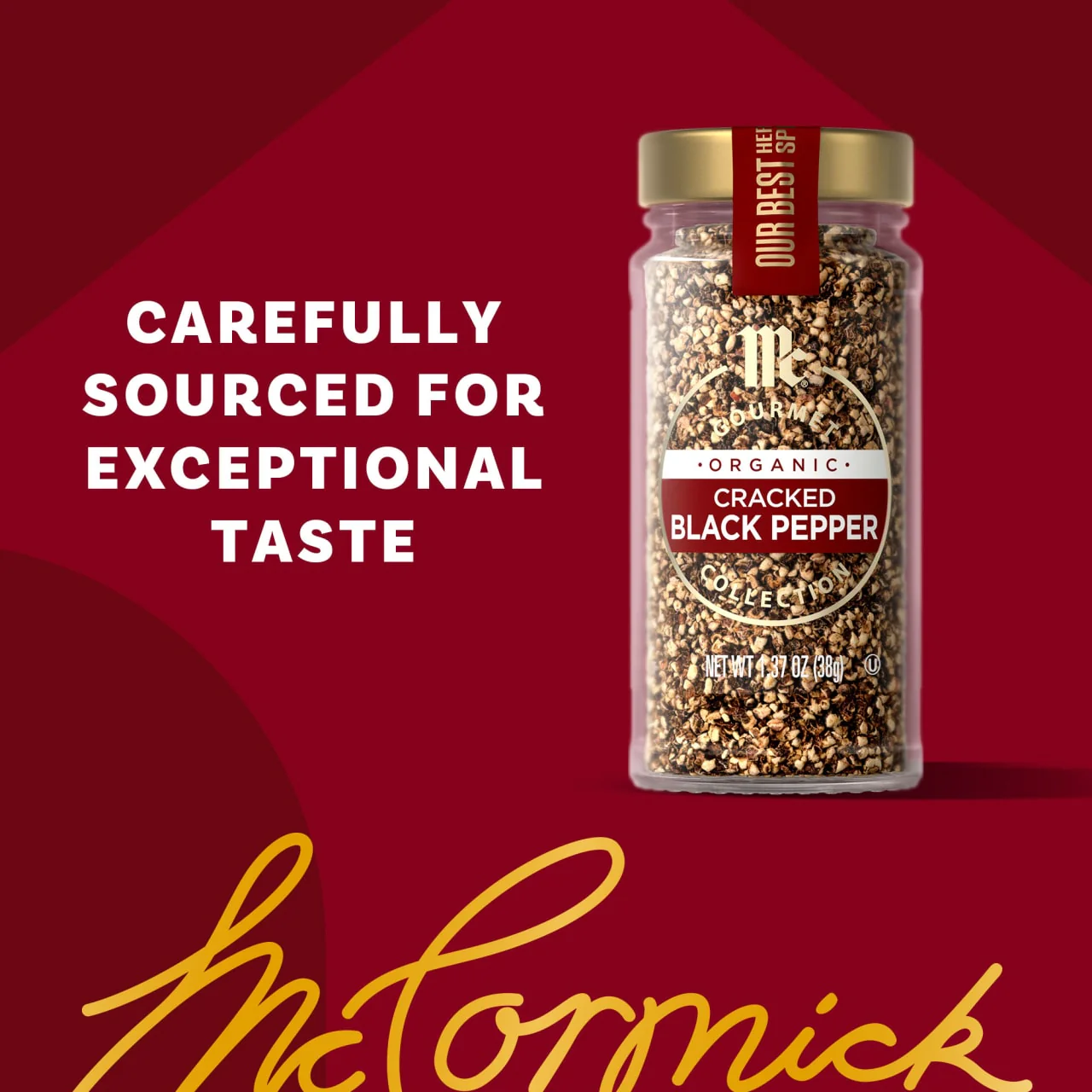 McCormick Gourmet™ Organic Cracked Black Pepper, 1.37 oz - Image 14