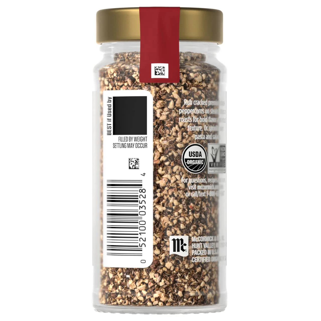 McCormick Gourmet™ Organic Cracked Black Pepper, 1.37 oz - Image 16