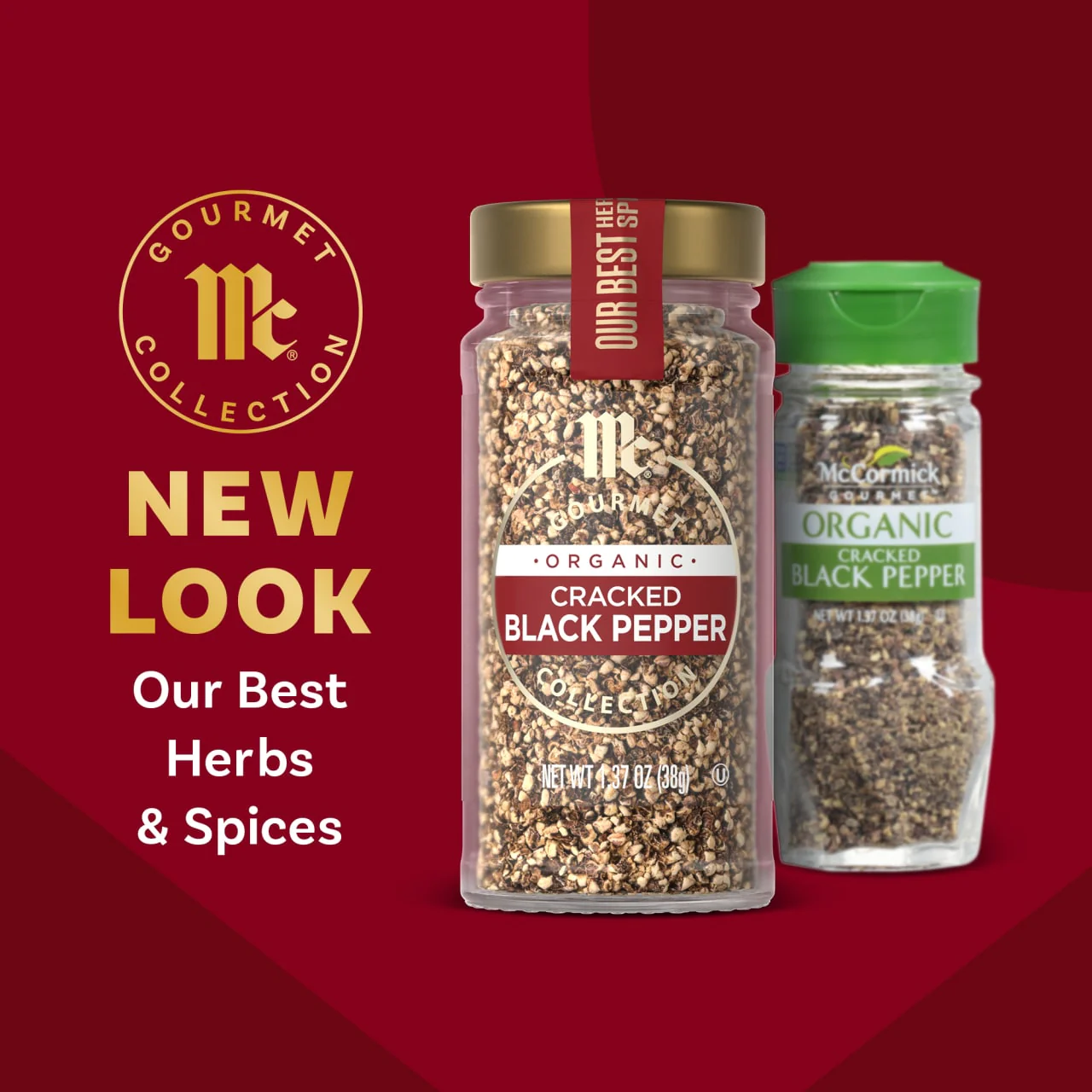 McCormick Gourmet™ Organic Cracked Black Pepper, 1.37 oz - Image 3