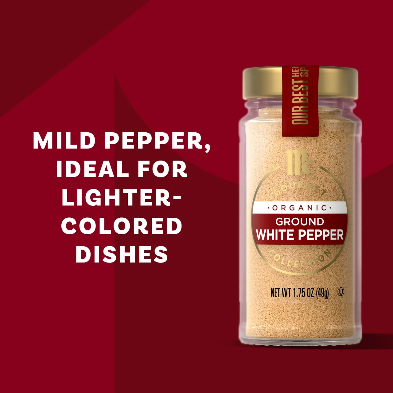McCormick Gourmet™ Organic Ground White Pepper, 1.75 oz - Image 14