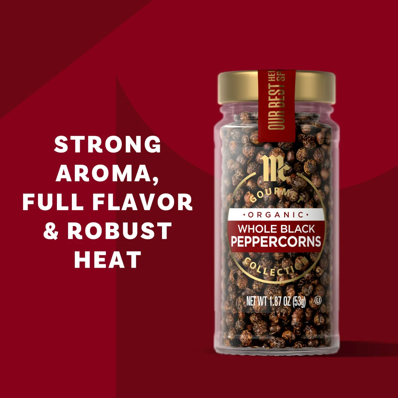 McCormick Gourmet™ Organic Whole Black Peppercorns, 1.87 oz - Image 11