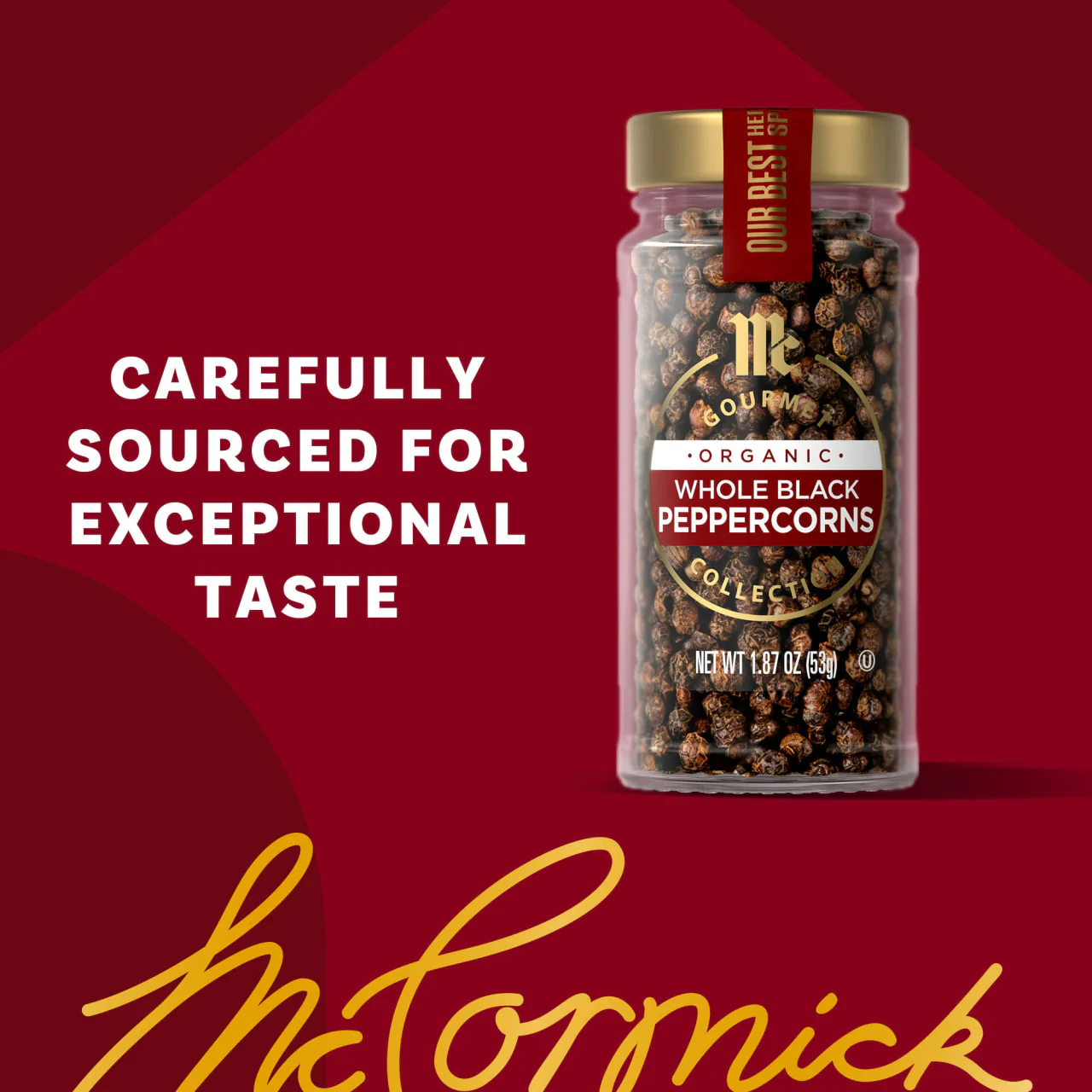 McCormick Gourmet™ Organic Whole Black Peppercorns, 1.87 oz - Image 4
