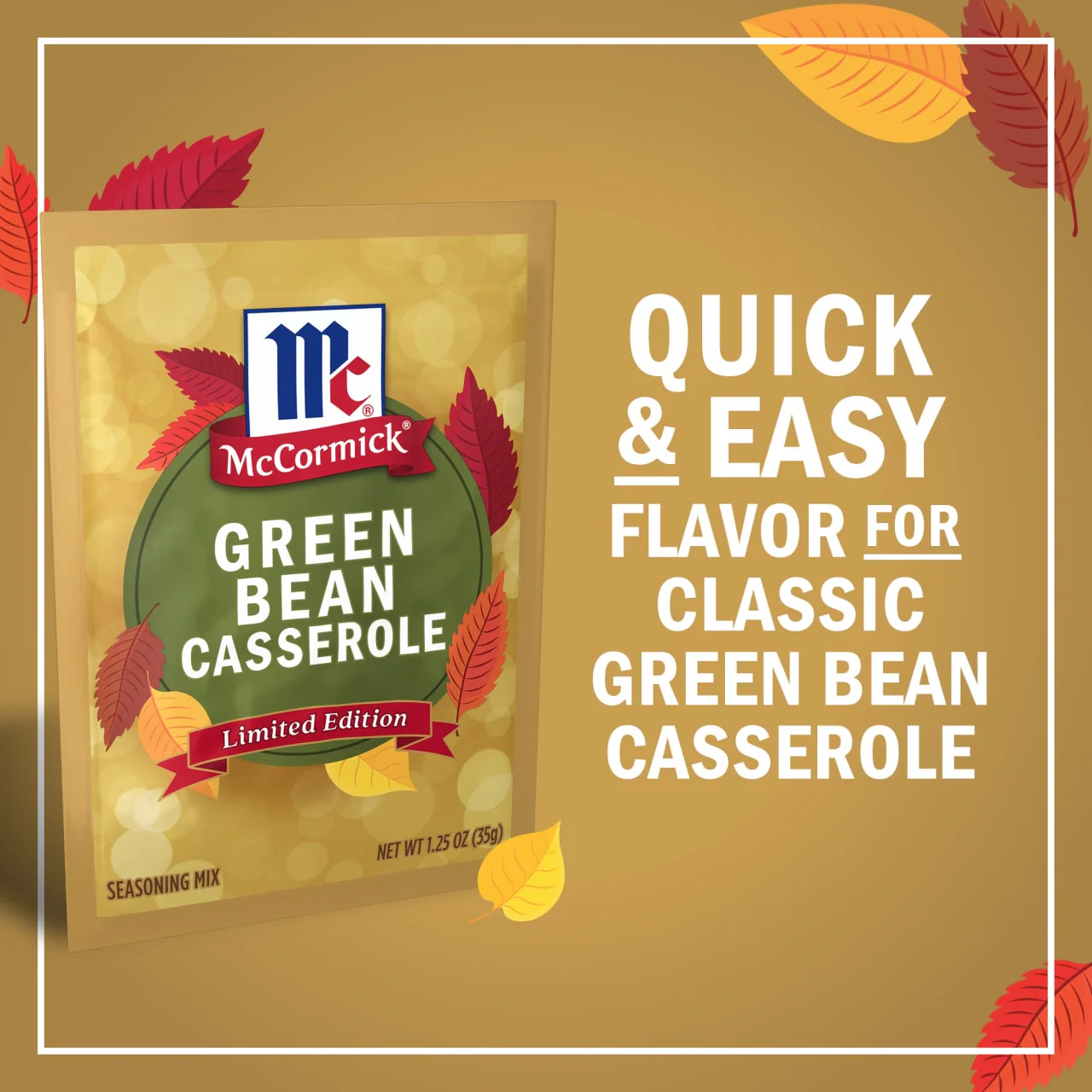 McCormick® Green Bean Casserole Seasoning Mix, 1.25 oz (6-Pack) - Image 14