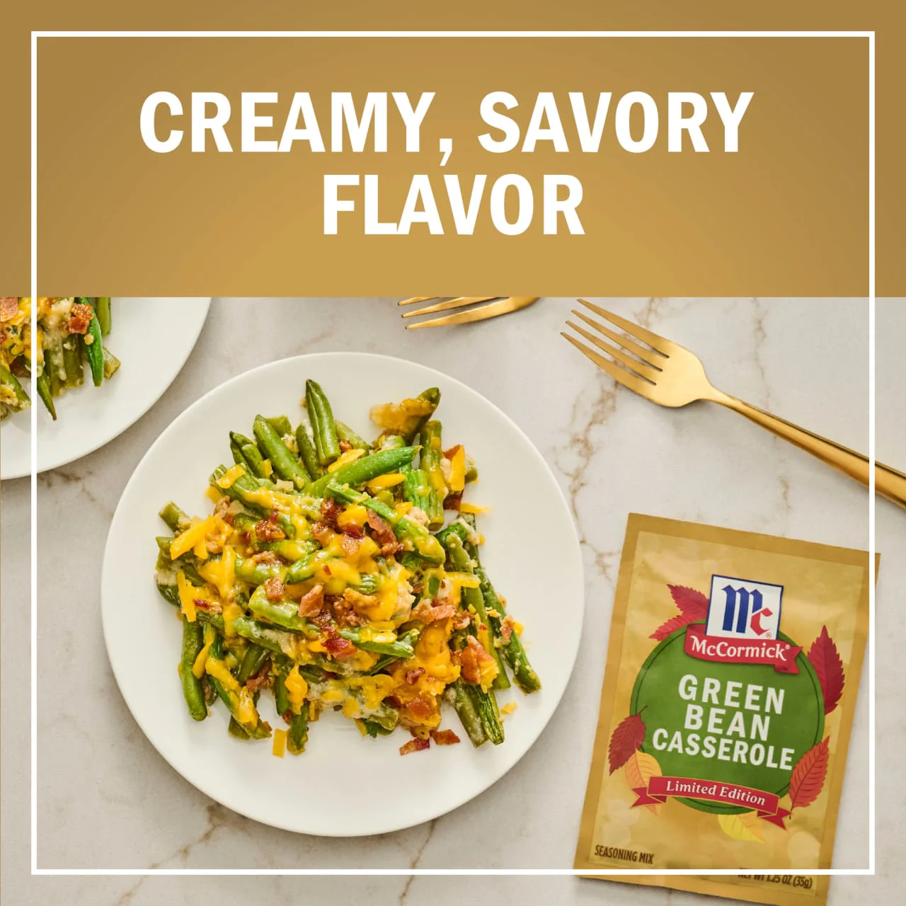 McCormick® Green Bean Casserole Seasoning Mix, 1.25 oz (6-Pack) - Image 3