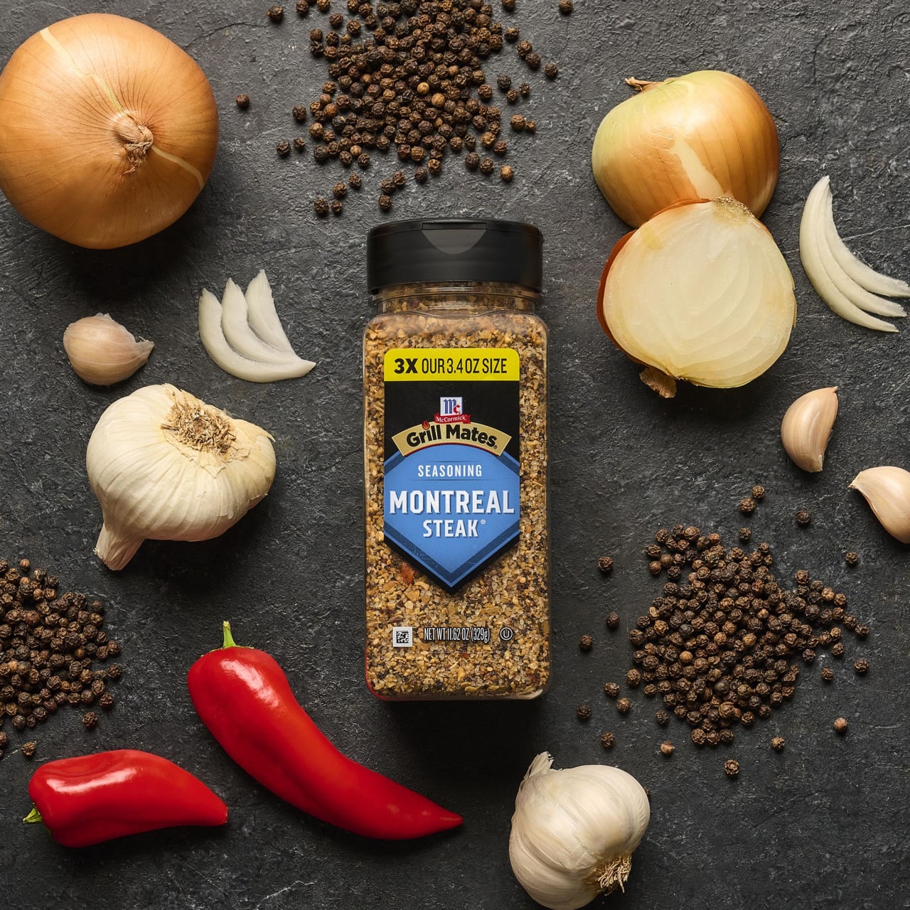 McCormick® Grill Mates® 25% Less Sodium Montreal Steak Seasoning, 10 oz - Image 6