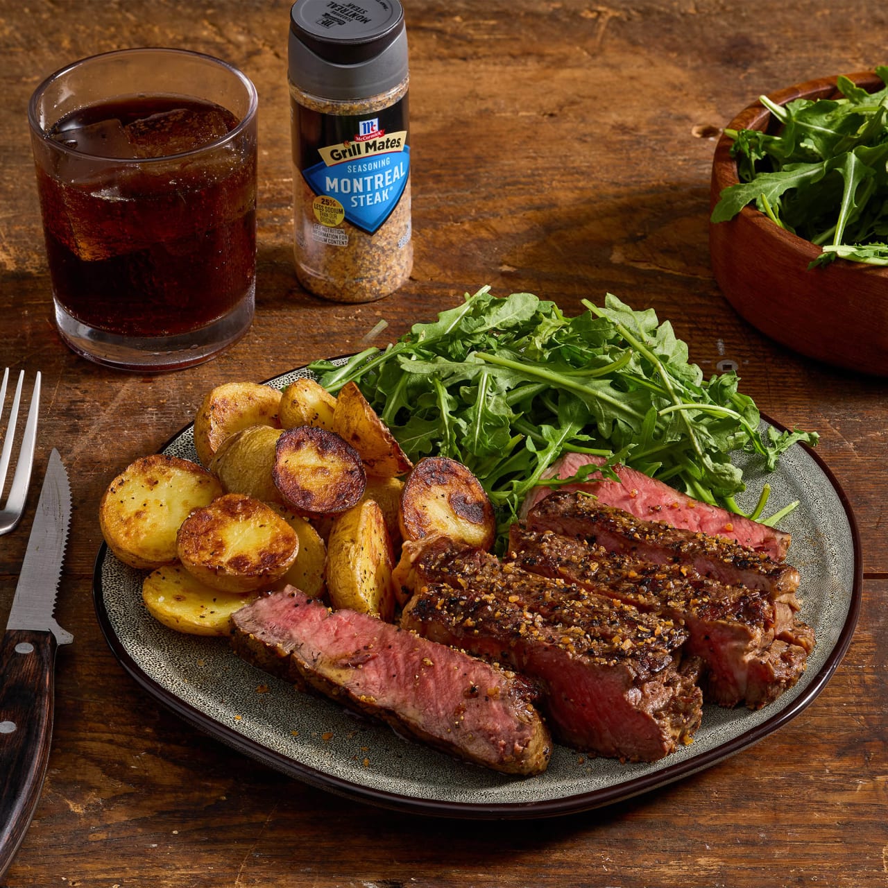 McCormick® Grill Mates® 25% Less Sodium Montreal Steak Seasoning, 3.18 oz - Image 2
