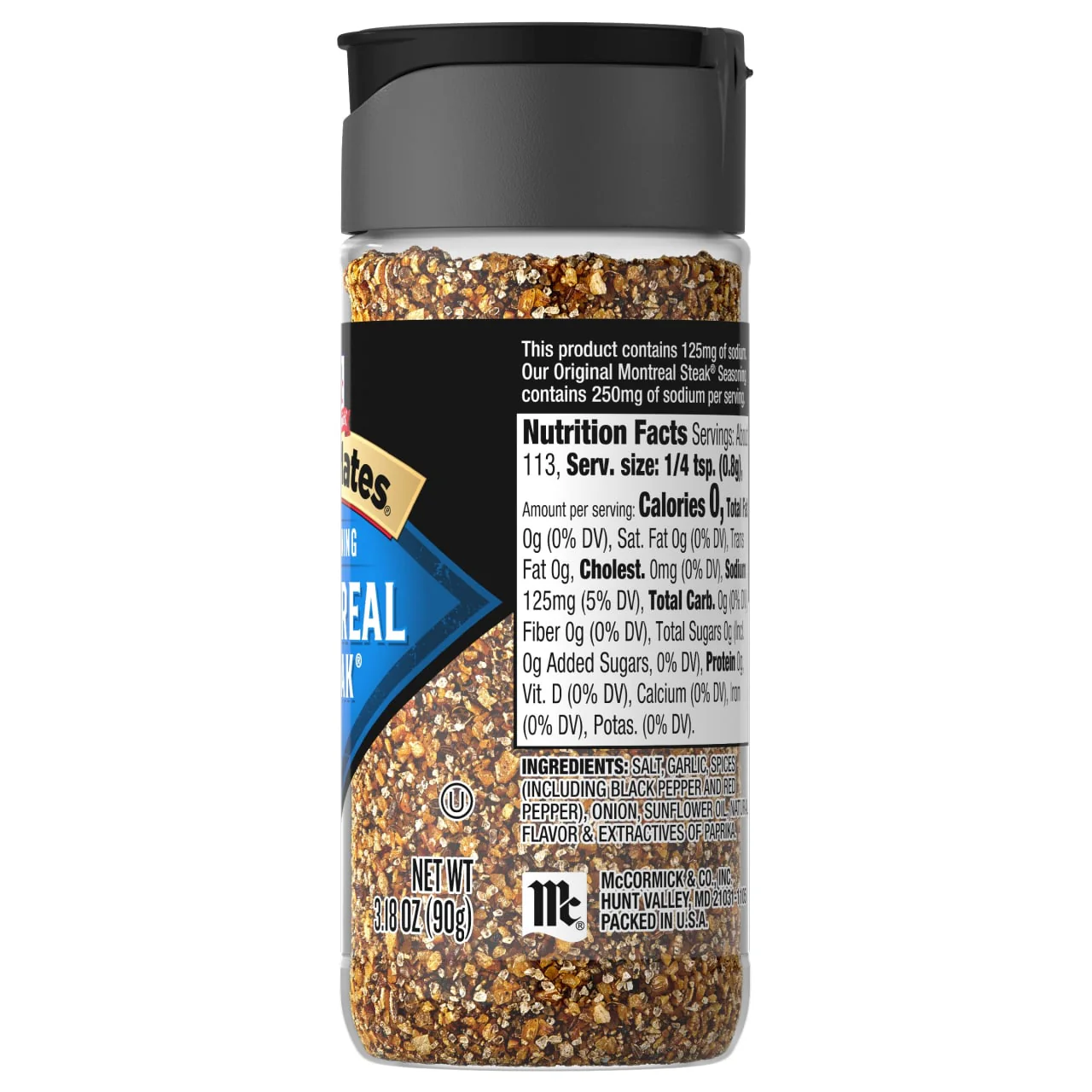 McCormick® Grill Mates® 25% Less Sodium Montreal Steak Seasoning, 3.18 oz - Image 20