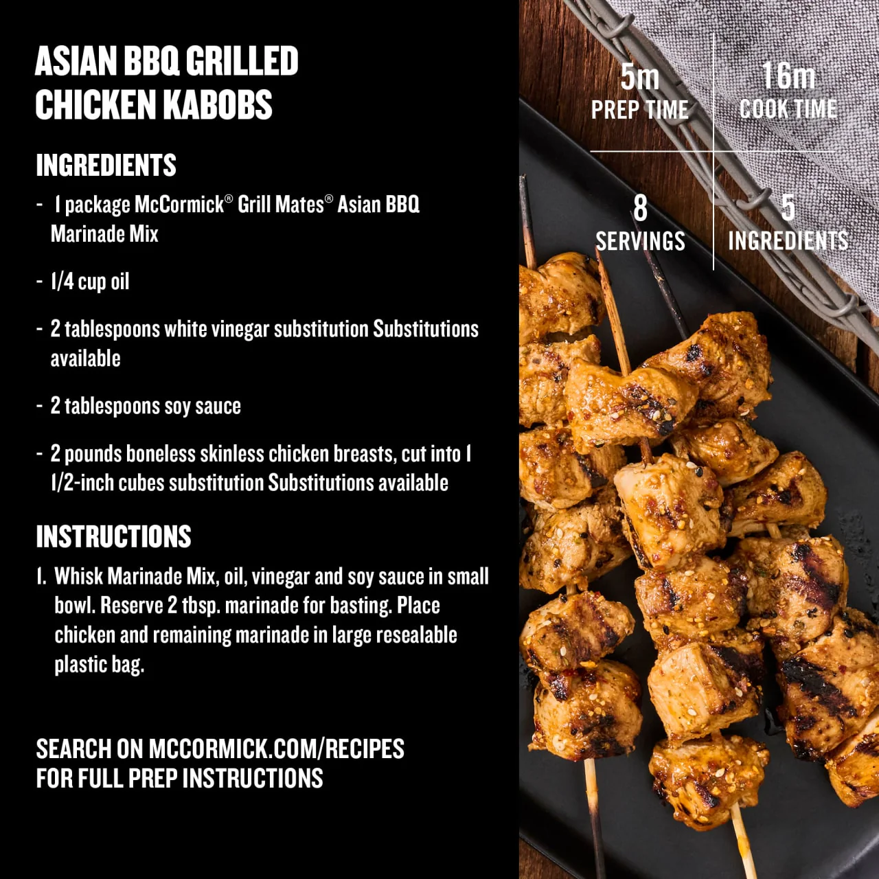 McCormick® Grill Mates® Asian BBQ Marinade Mix, 1.25 oz (6-Pack) - Image 6