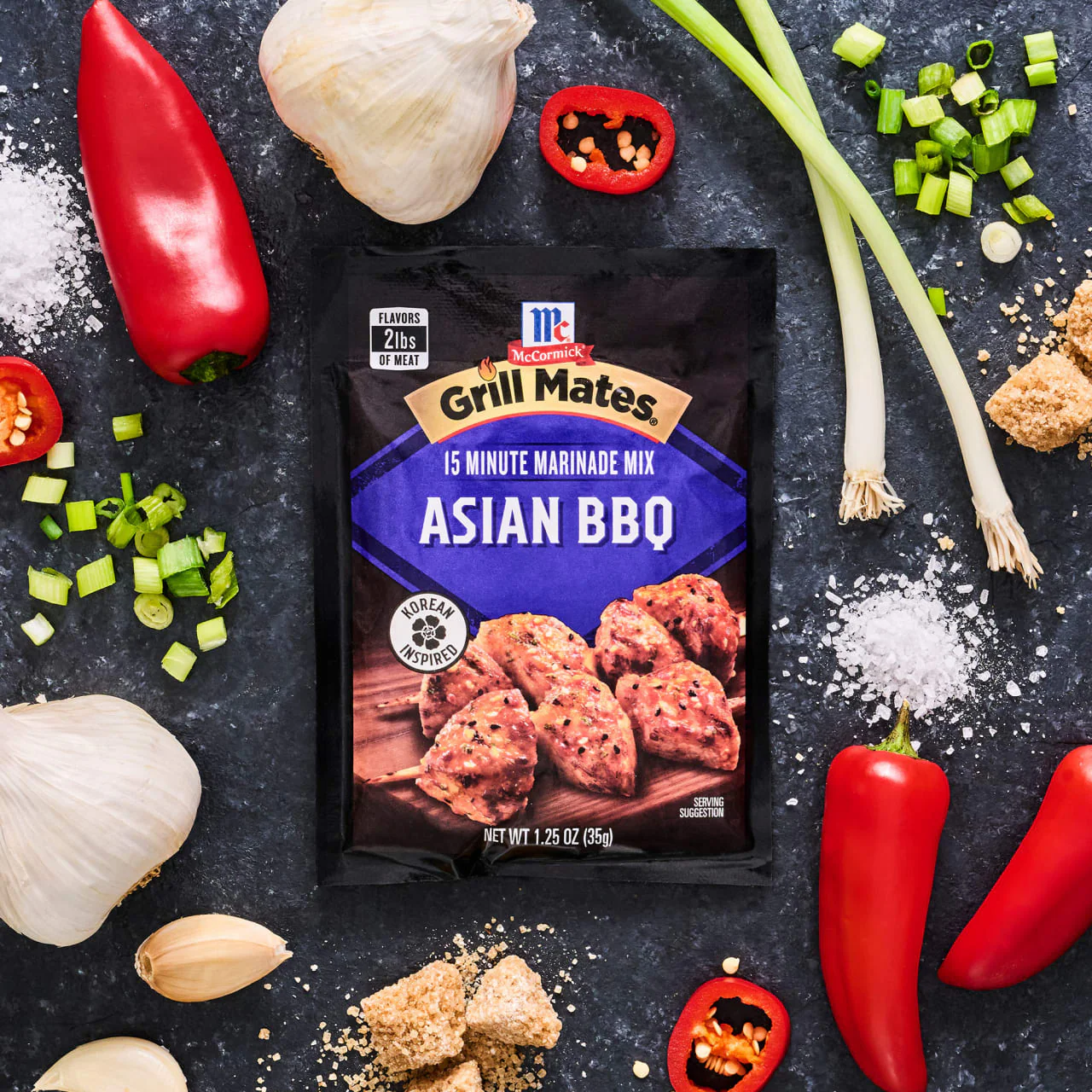 McCormick® Grill Mates® Asian BBQ Marinade Mix, 1.25 oz (6-Pack) - Image 7