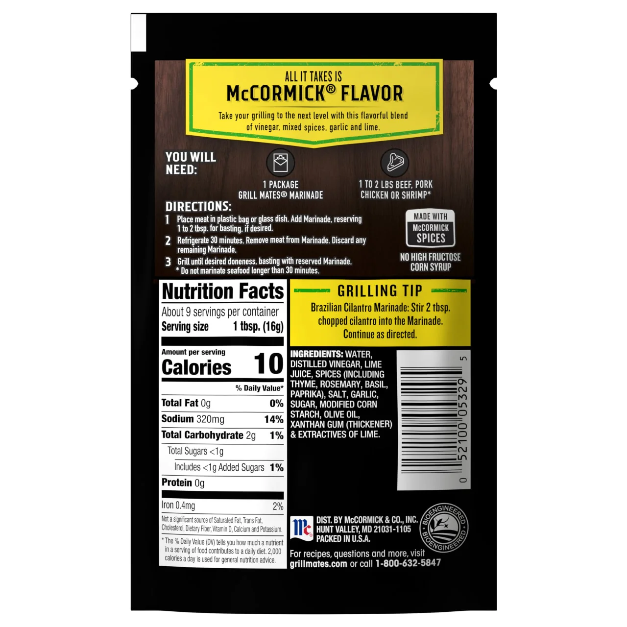 McCormick® Grill Mates® Brazilian Steakhouse Marinade, 5 oz (6-Pack) - Image 22