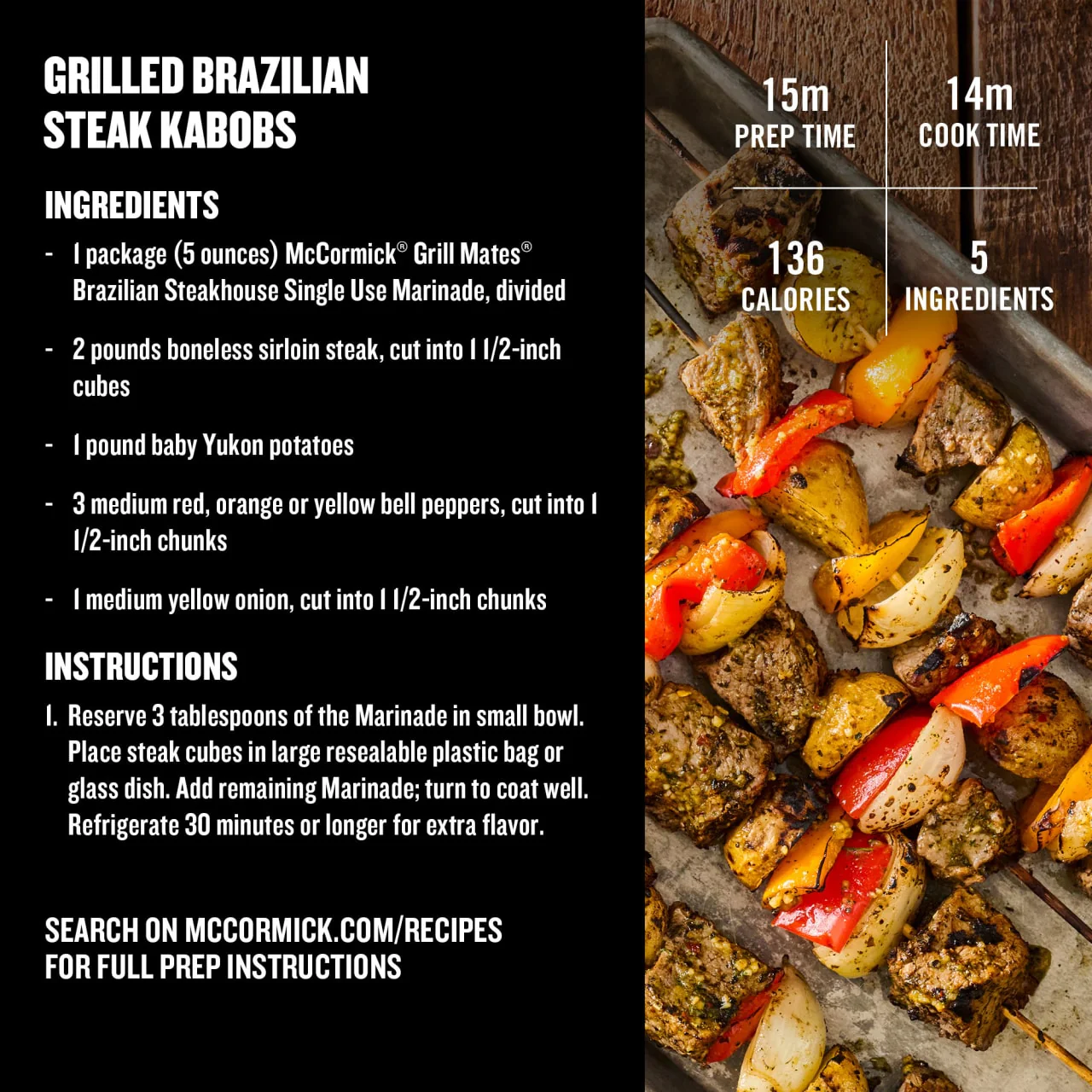 McCormick® Grill Mates® Brazilian Steakhouse Marinade, 5 oz (6-Pack) - Image 6