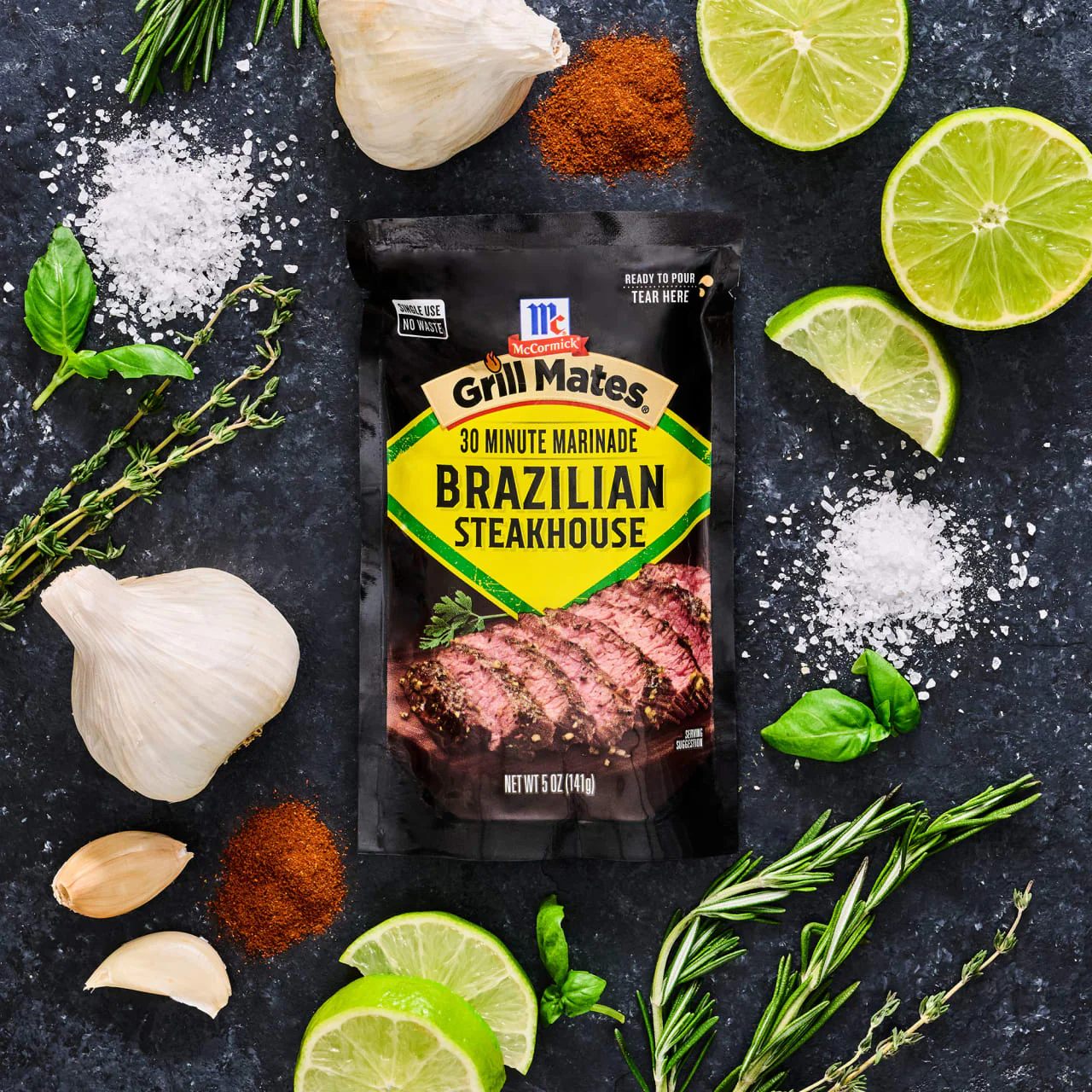 McCormick® Grill Mates® Brazilian Steakhouse Marinade, 5 oz (6-Pack) - Image 7