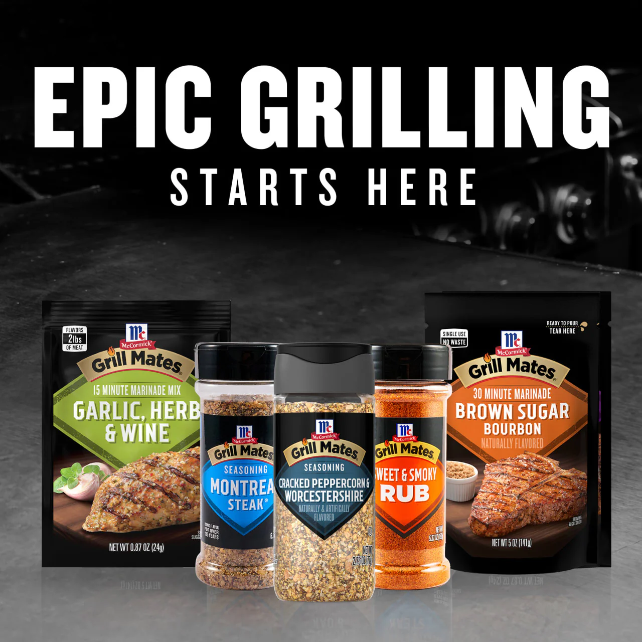 McCormick® GRILL MATES® Cracked Peppercorn & Worcestershire Seasoning, 2.75 oz - Image 20