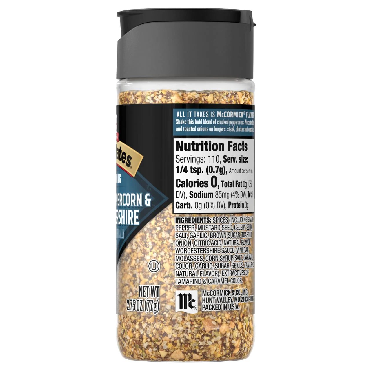 McCormick® GRILL MATES® Cracked Peppercorn & Worcestershire Seasoning, 2.75 oz - Image 22