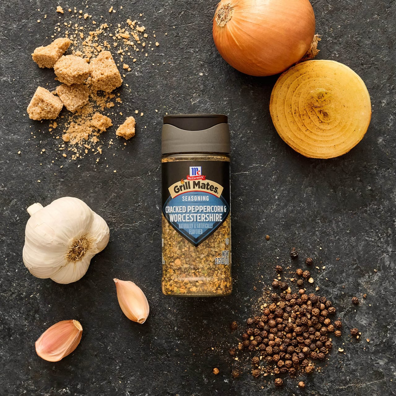 McCormick® GRILL MATES® Cracked Peppercorn & Worcestershire Seasoning, 2.75 oz - Image 7