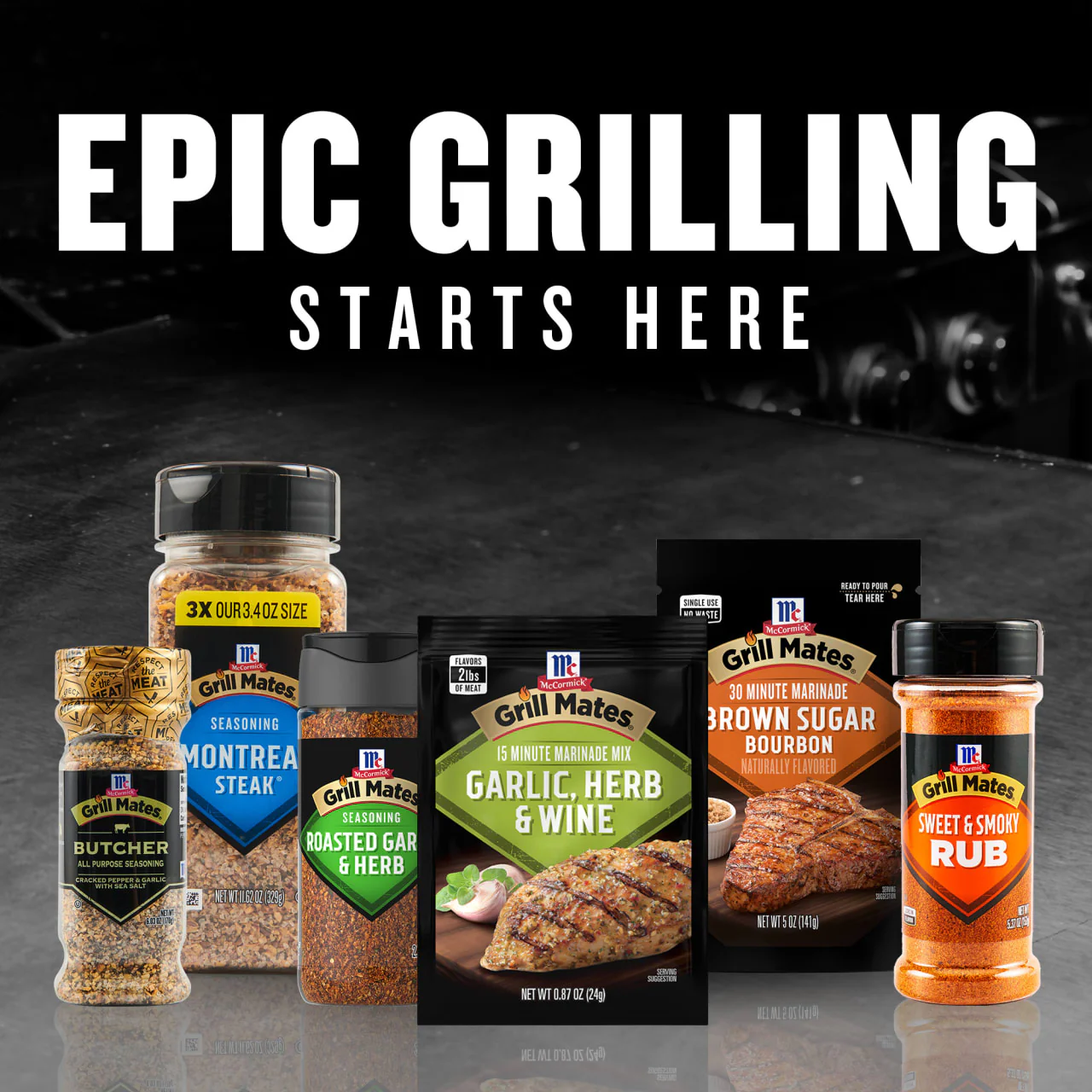 McCormick® Grill Mates® Garlic, Herb & Wine Marinade Seasoning Mix, 0.87 oz (6-Pack) - Image 19