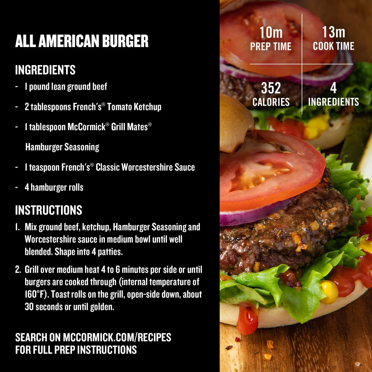 McCormick® Grill Mates® Hamburger Seasoning, 2.75 oz - Image 6