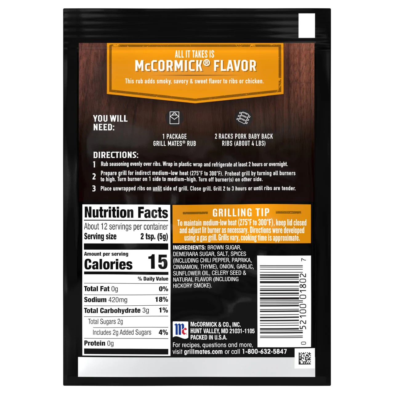 McCormick Grill Mates Slow & Low Memphis Pit BBQ Rub, 2.25 oz (6-Pack) - Image 16