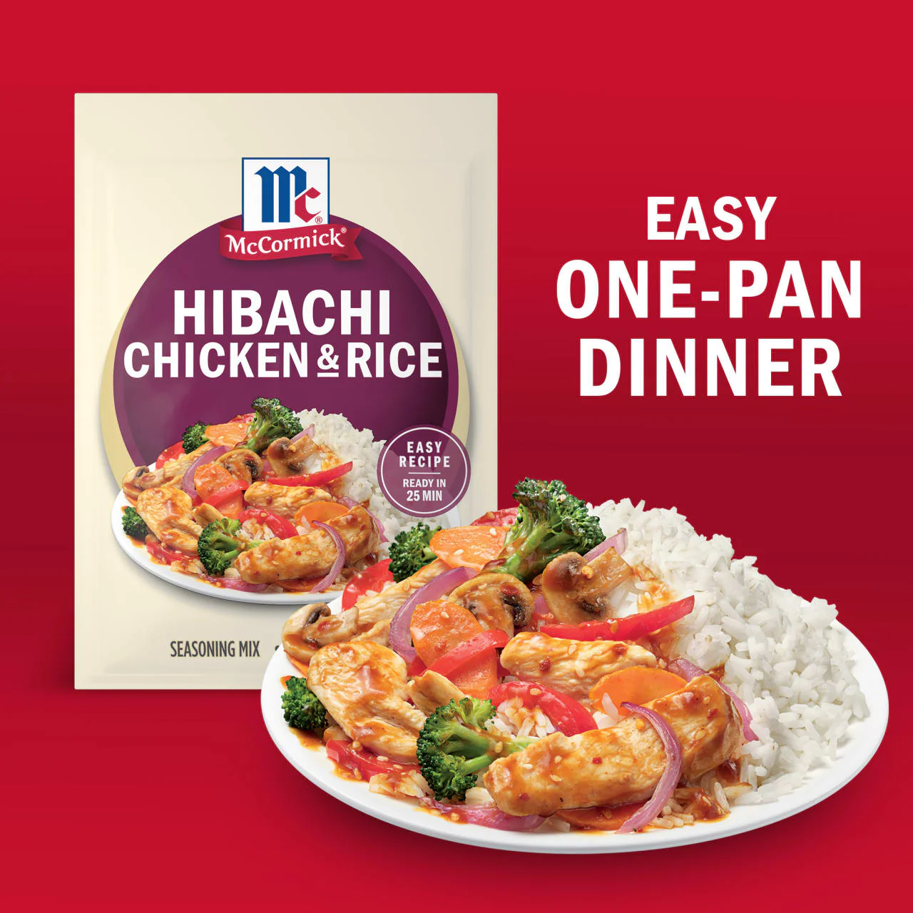 McCormick® Hibachi Chicken & Rice Seasoning Mix, 1.0 oz (6-Pack) - Image 13
