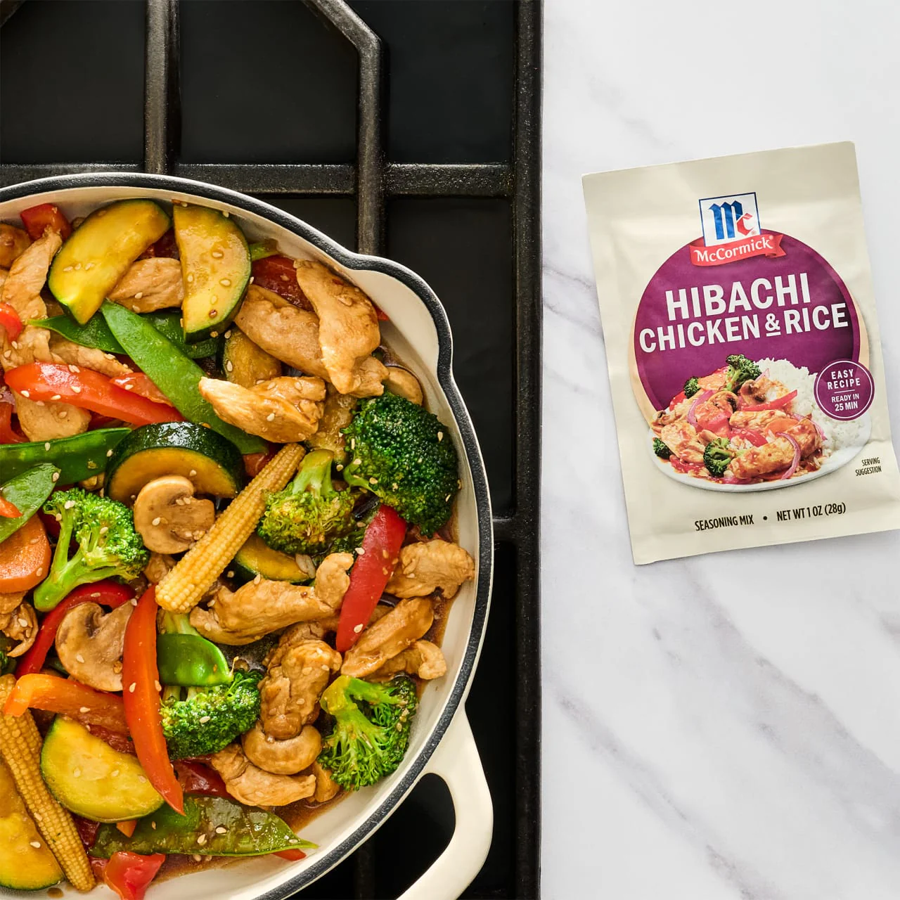 McCormick® Hibachi Chicken & Rice Seasoning Mix, 1.0 oz (6-Pack) - Image 5