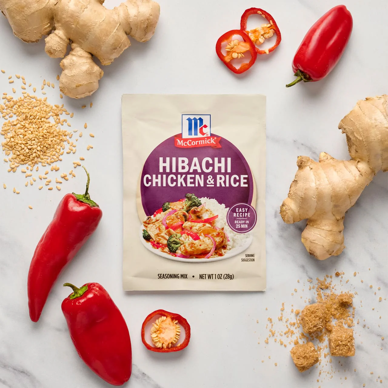McCormick® Hibachi Chicken & Rice Seasoning Mix, 1.0 oz (6-Pack) - Image 7