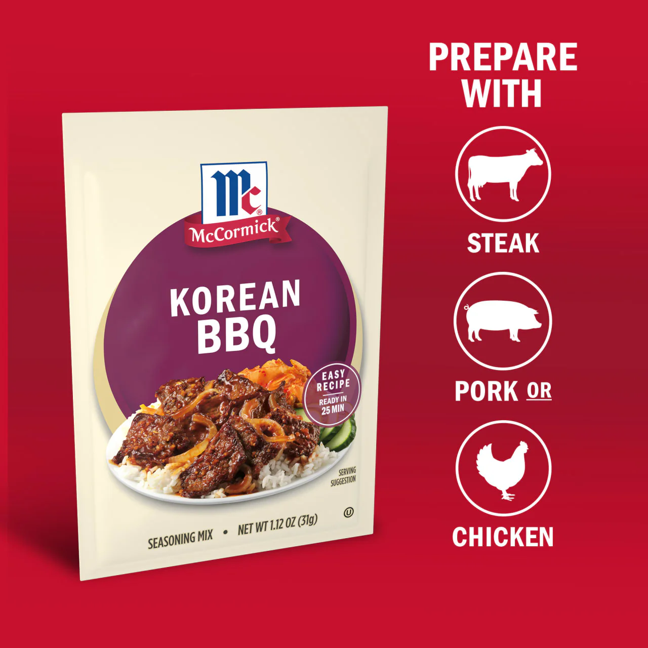 McCormick® Korean BBQ Seasoning Mix, 1.12 oz (6-Pack) - Image 15