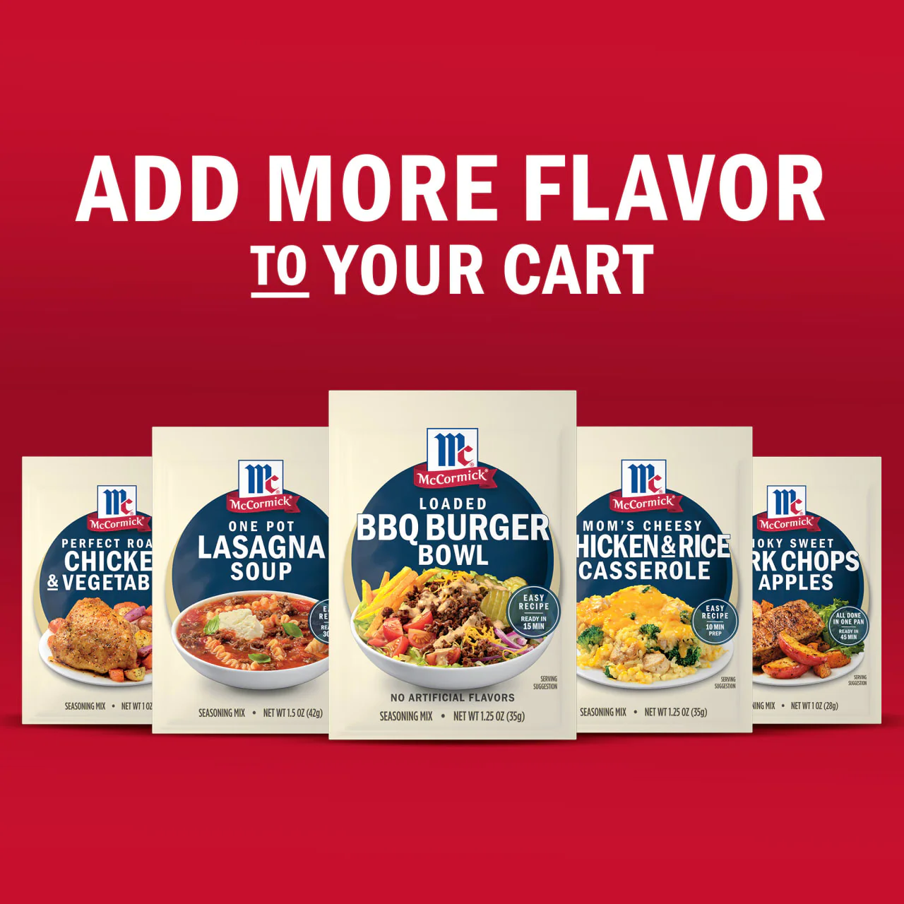 McCormick® Loaded BBQ Burger Bowl Seasoning Mix, 1.25 oz (6-Pack) - Image 12