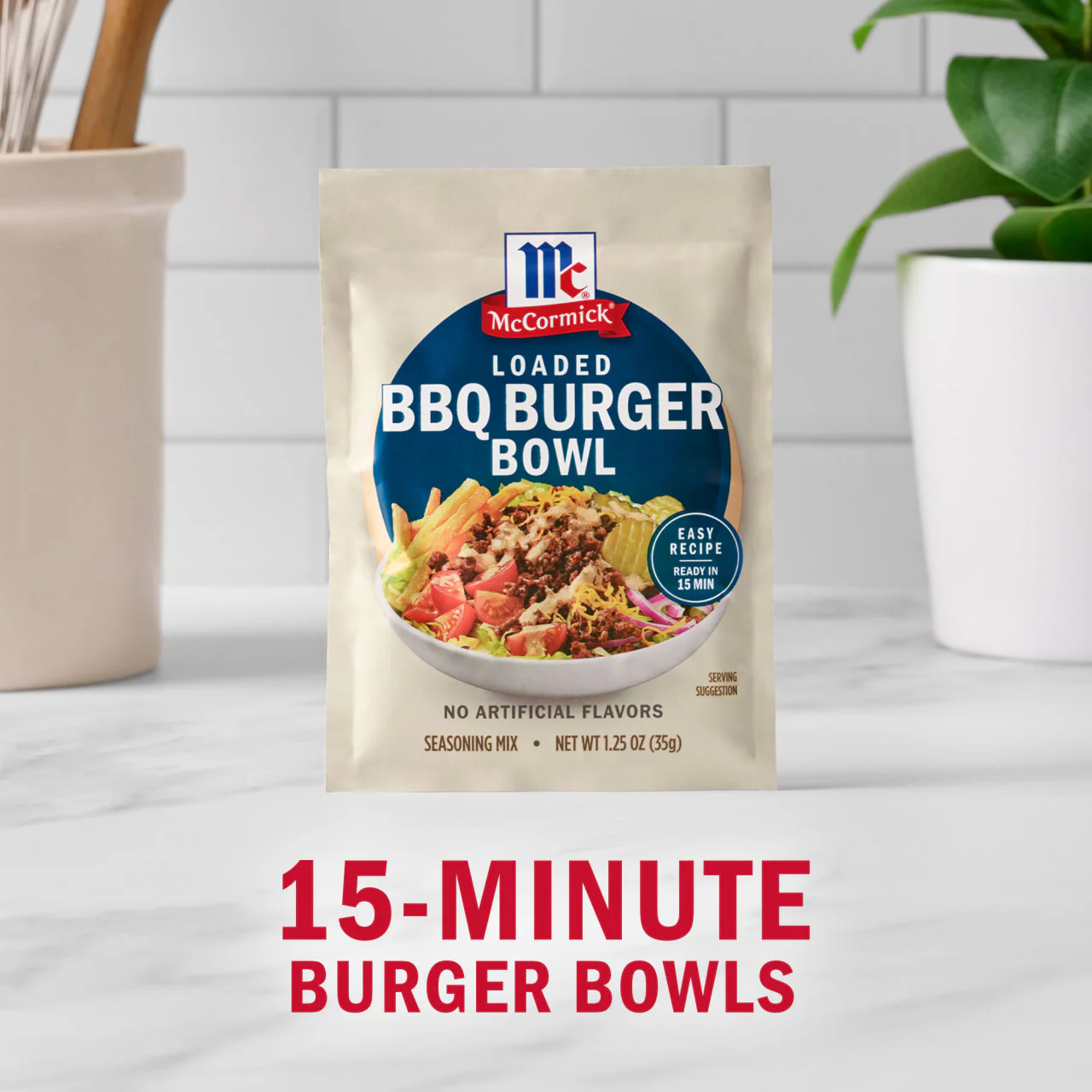 McCormick® Loaded BBQ Burger Bowl Seasoning Mix, 1.25 oz (6-Pack) - Image 14