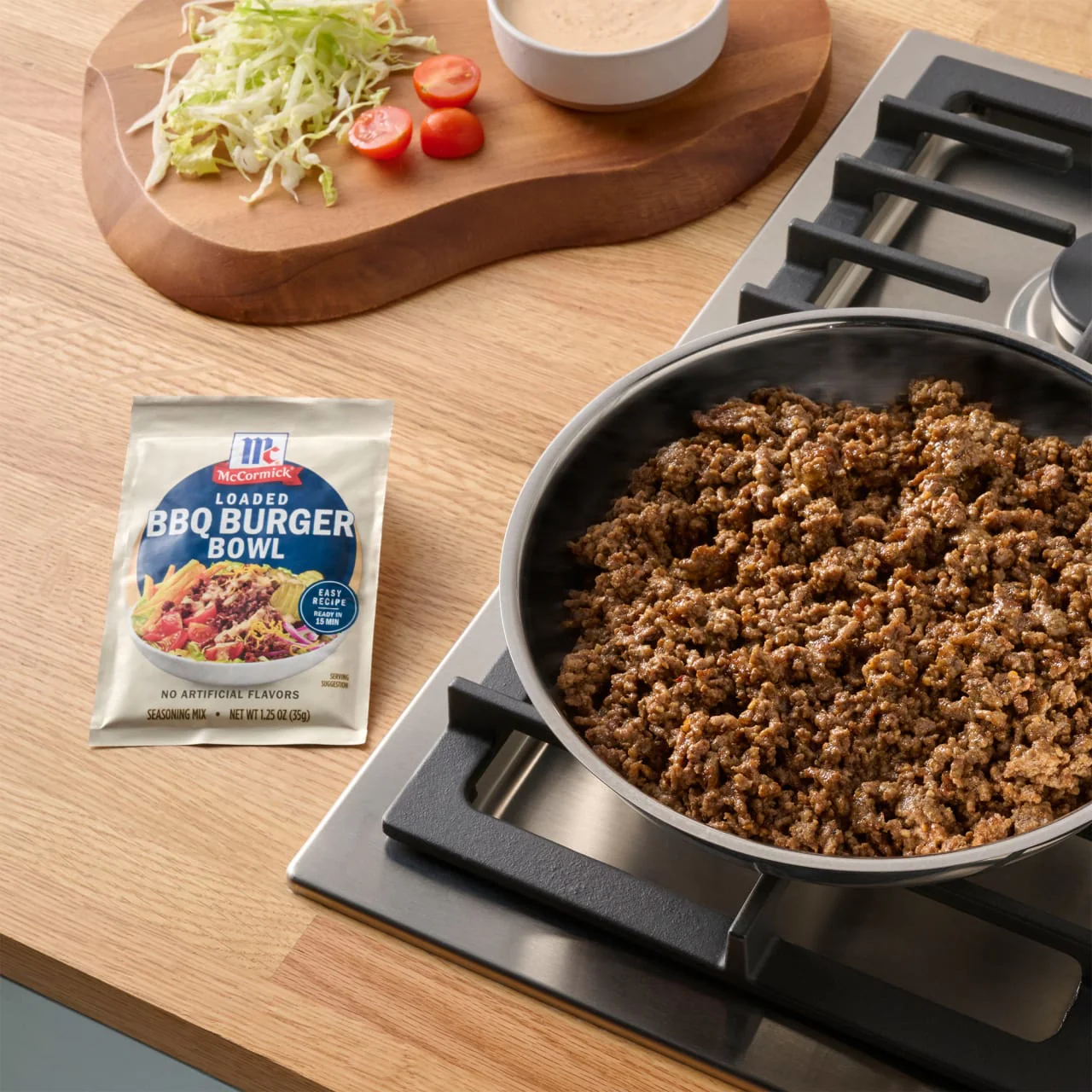 McCormick® Loaded BBQ Burger Bowl Seasoning Mix, 1.25 oz (6-Pack) - Image 5
