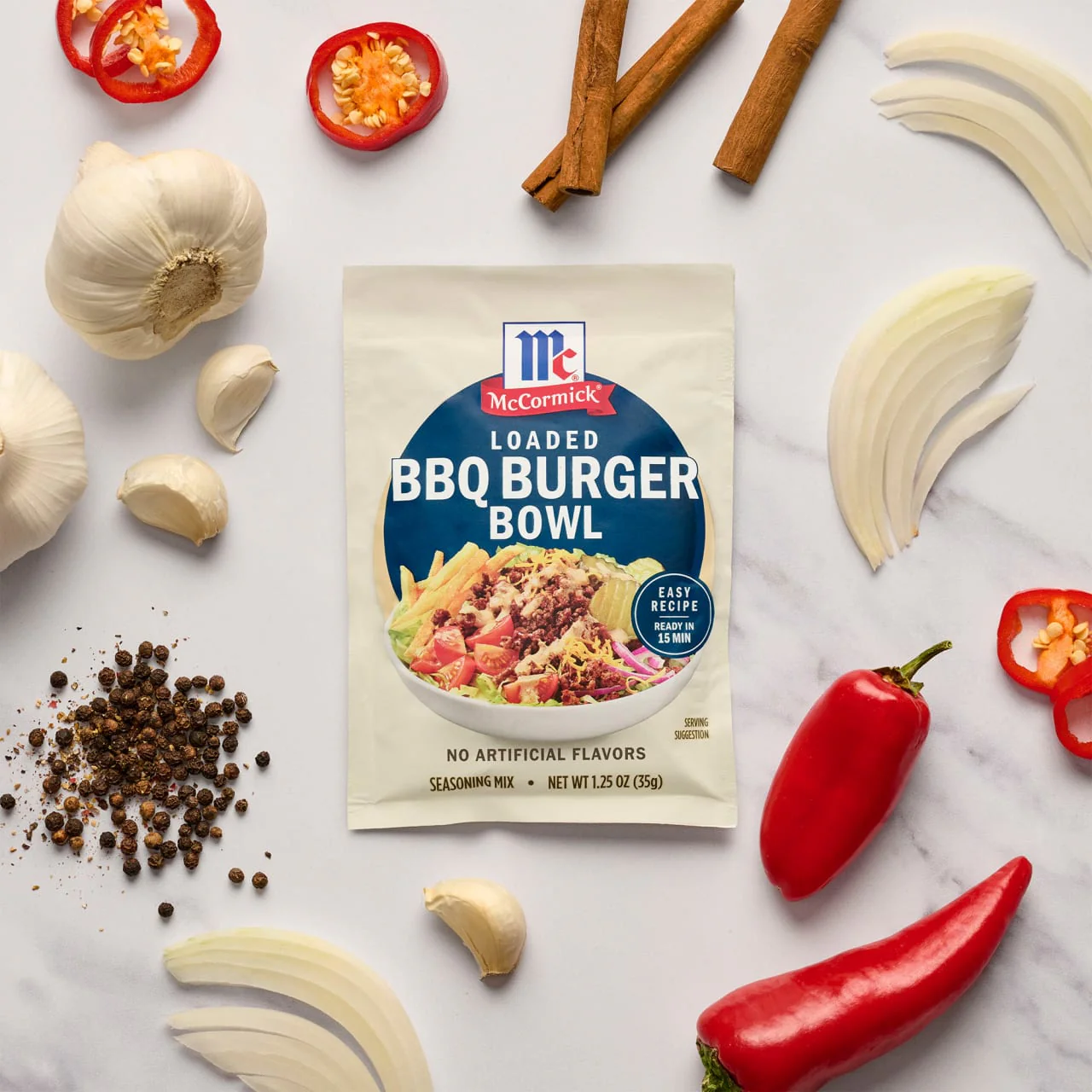 McCormick® Loaded BBQ Burger Bowl Seasoning Mix, 1.25 oz (6-Pack) - Image 7