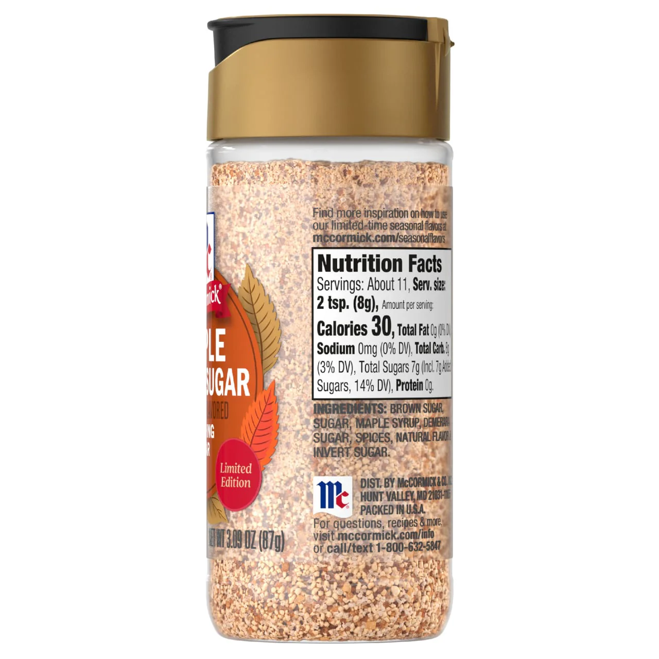 McCormick® Maple Brown Sugar Finishing Sugar, 3.09 oz - Image 19