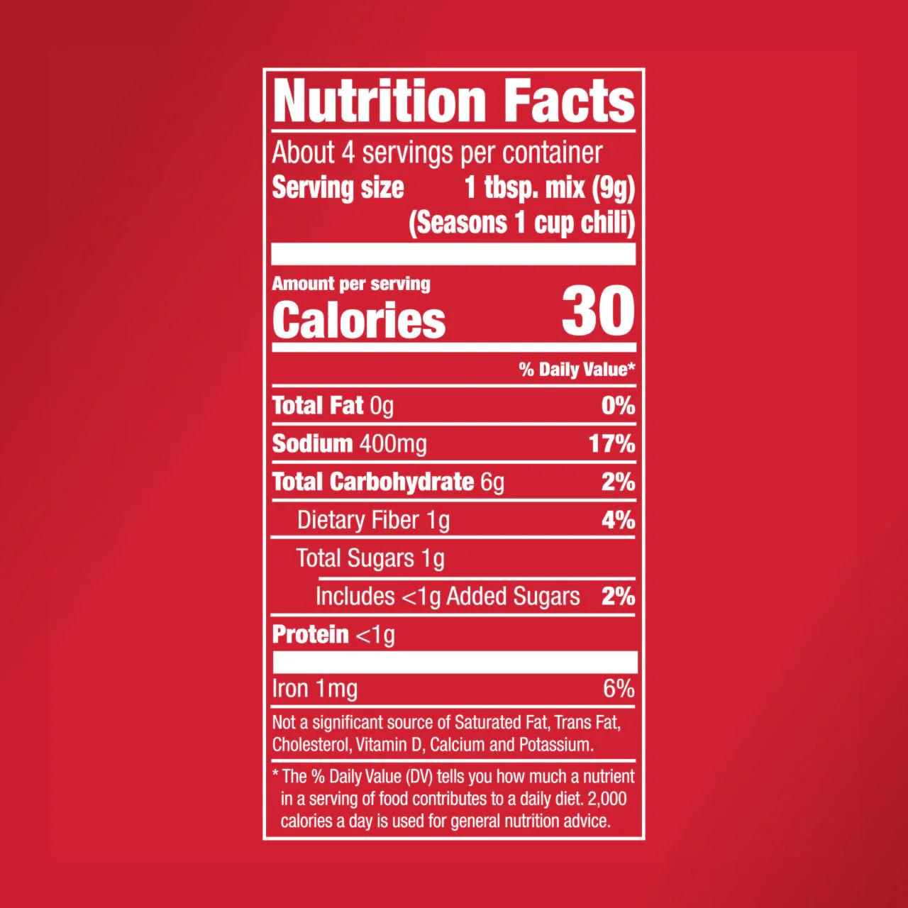 McCormick® Mild Chili Seasoning Mix, 1.25 oz (6-Pack) - Image 11