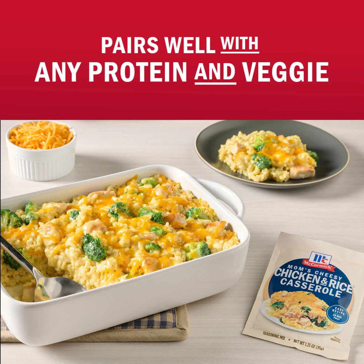 McCormick® Mom's Cheesy Chicken & Rice Casserole Seasoning Mix, 1.25 oz - Image 14