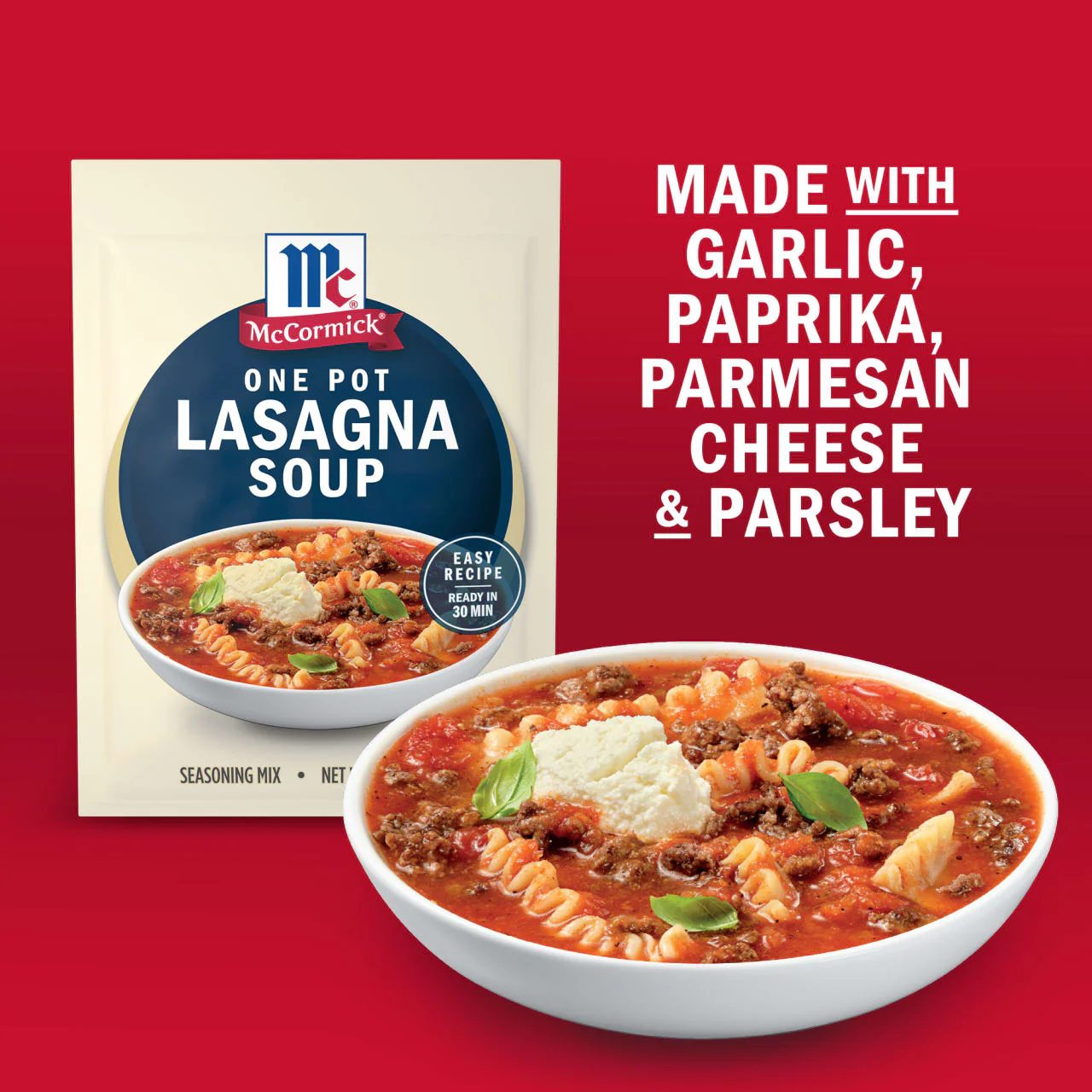 McCormick® One Pot Lasagna Soup Seasoning Mix, 1.5 oz - Image 13