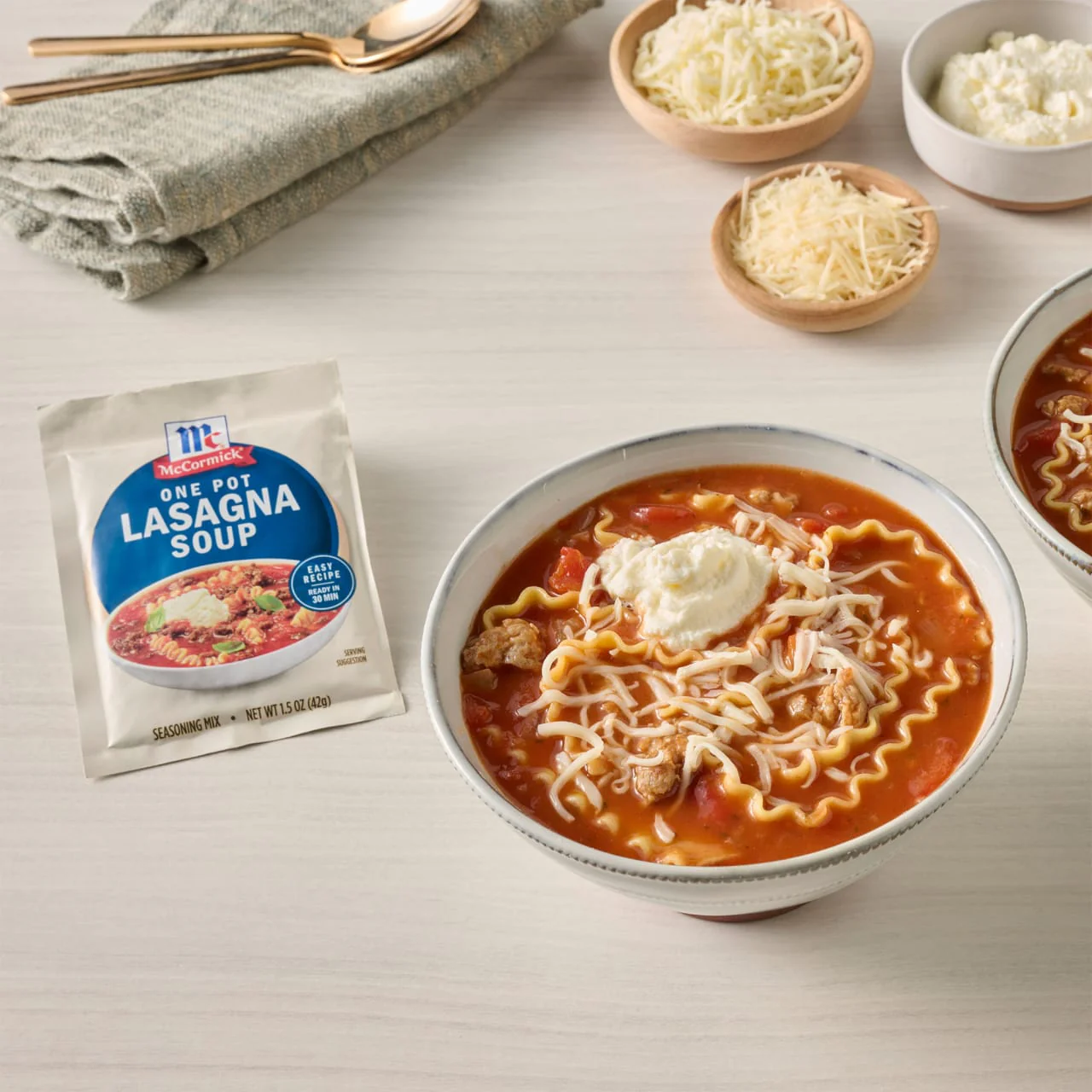 McCormick® One Pot Lasagna Soup Seasoning Mix, 1.5 oz - Image 15
