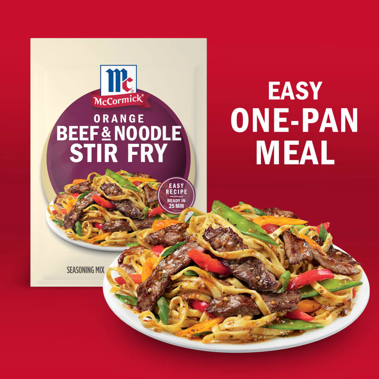 McCormick® Orange Beef & Noodle Stir Fry Seasoning Mix, 1.25 oz - Image 13