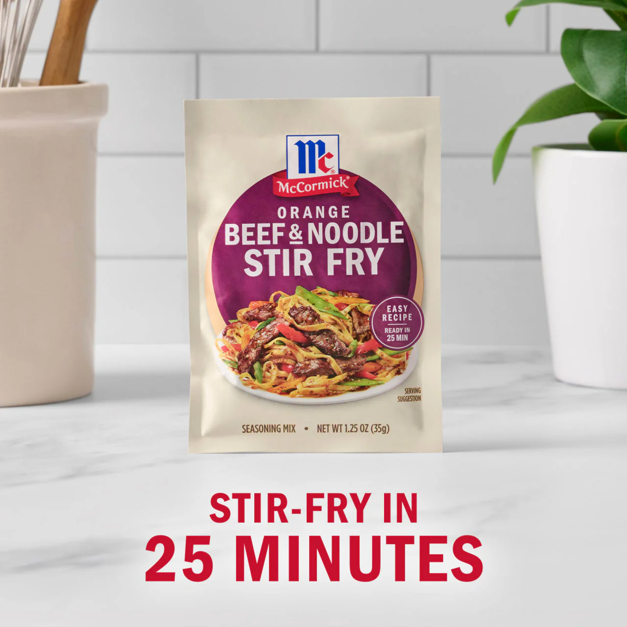McCormick® Orange Beef & Noodle Stir Fry Seasoning Mix, 1.25 oz - Image 3