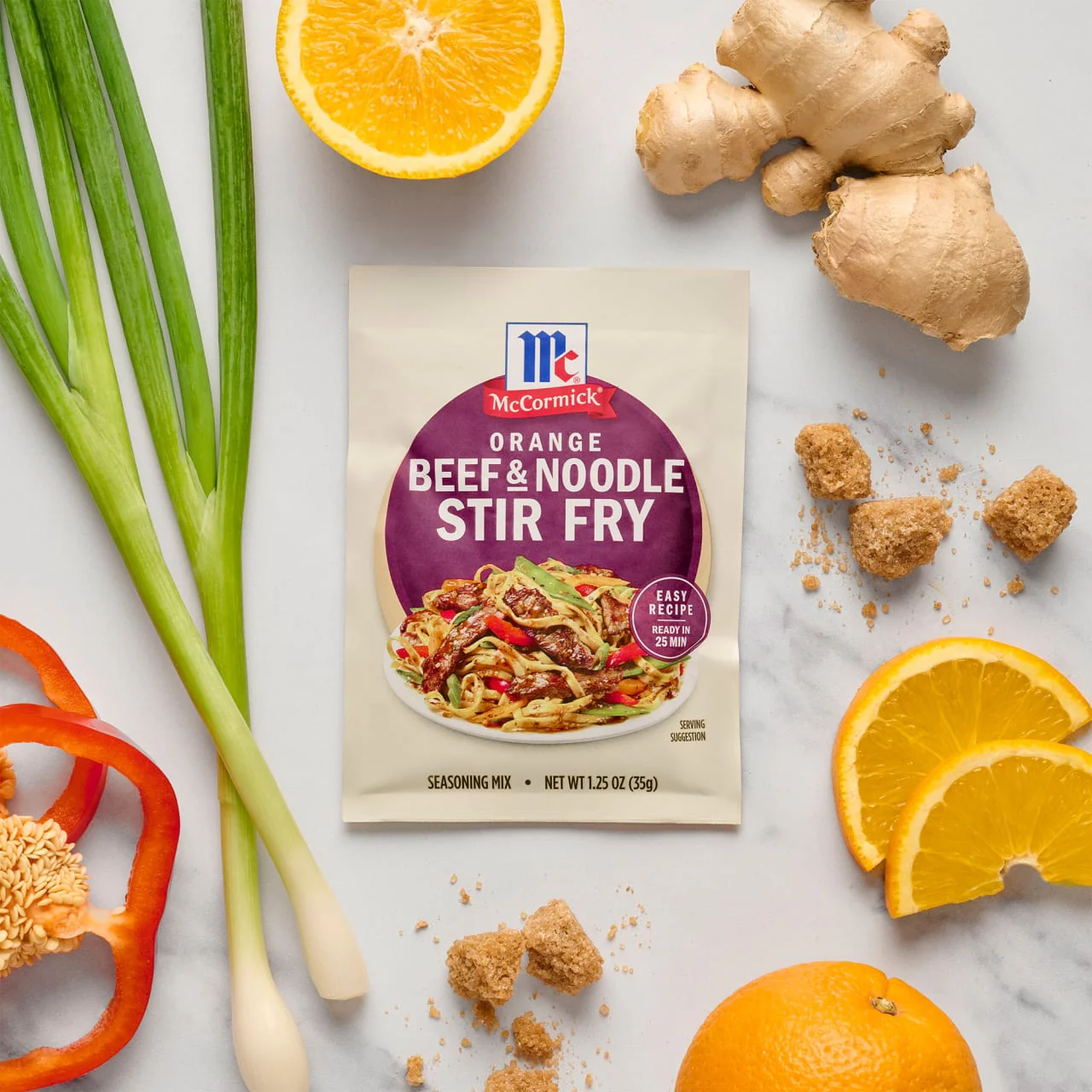 McCormick® Orange Beef & Noodle Stir Fry Seasoning Mix, 1.25 oz - Image 7