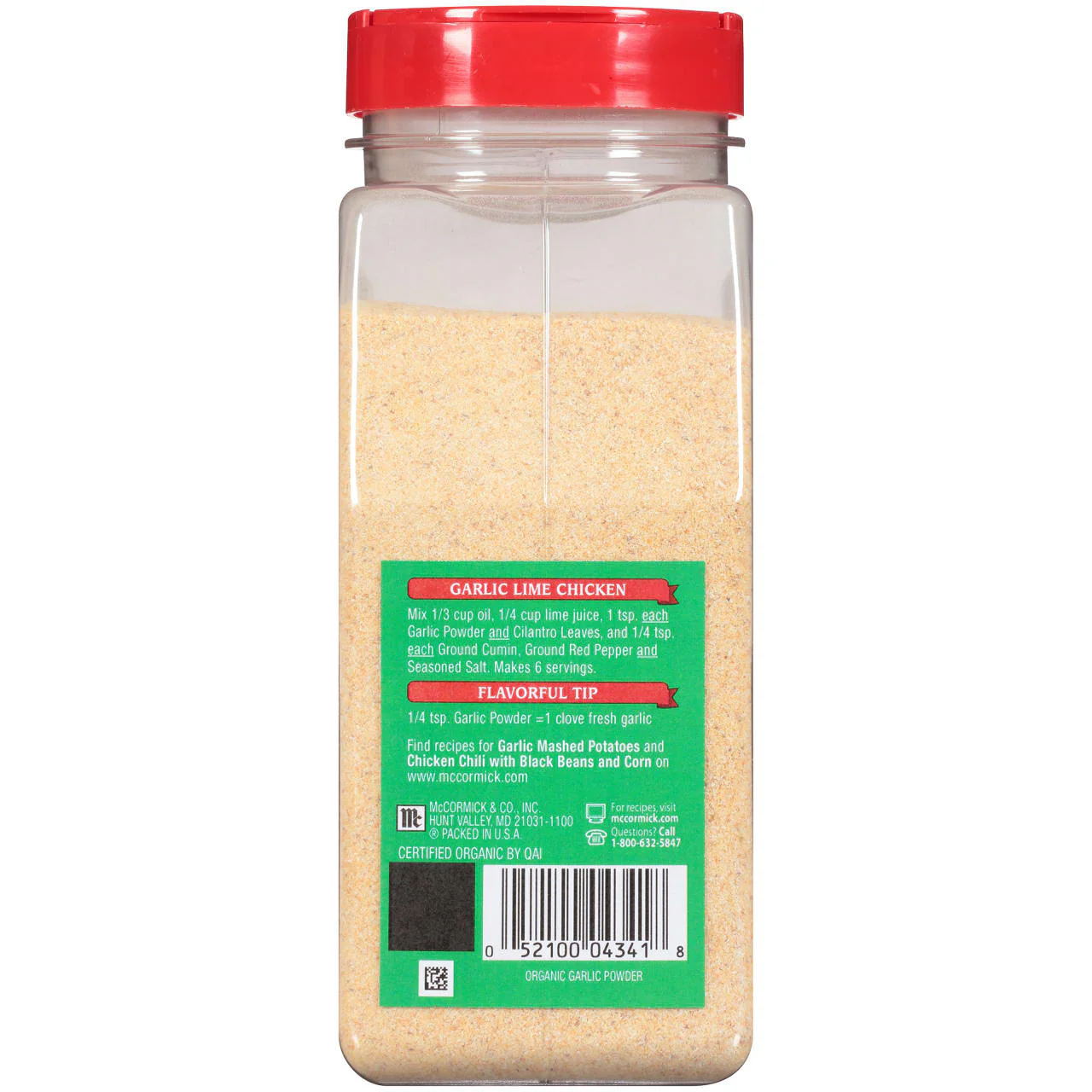 McCormick® Organic Garlic Powder, 16.75 oz - Image 9