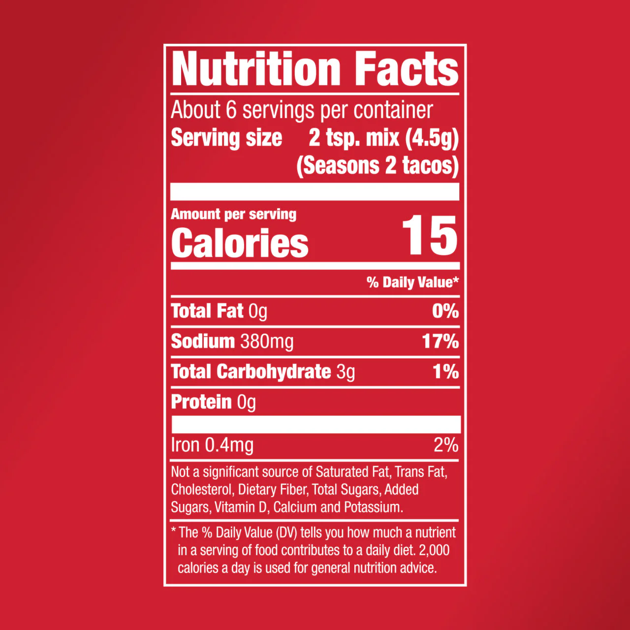 McCormick® Original Taco Seasoning Mix, 1 oz (6-Pack) - Image 11
