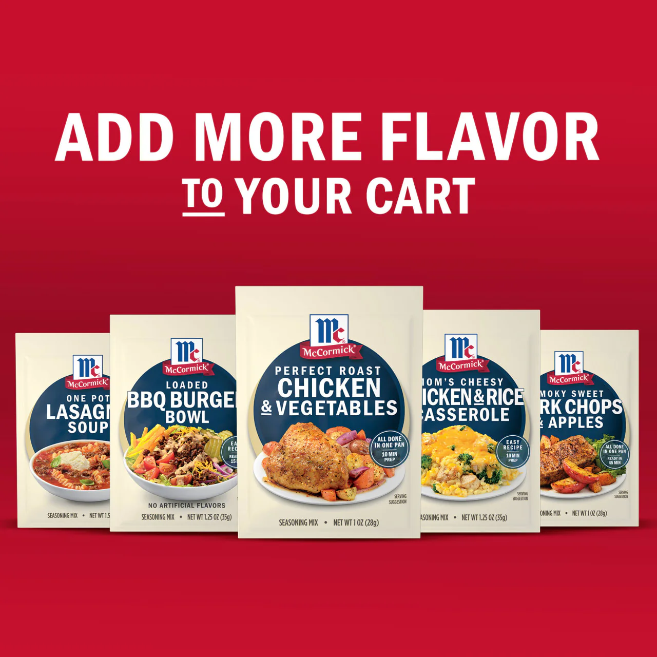 McCormick® Perfect Roast Chicken & Vegetables Seasoning Mix, 1.0 oz - Image 12