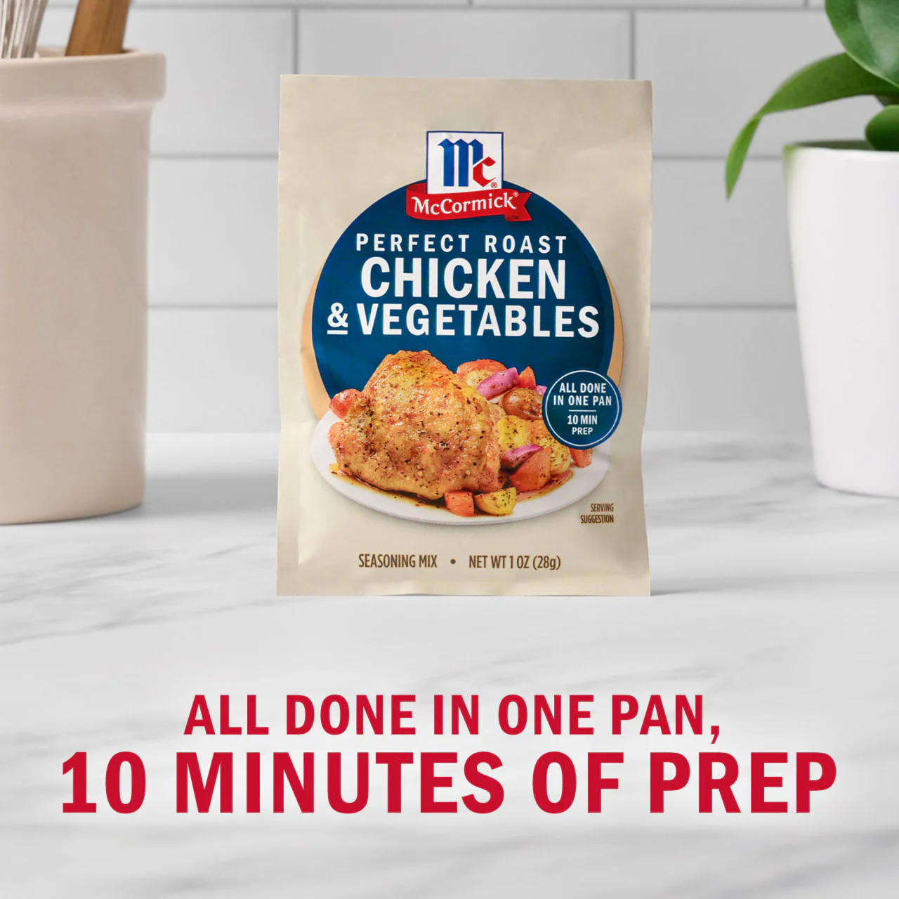 McCormick® Perfect Roast Chicken & Vegetables Seasoning Mix, 1.0 oz - Image 3
