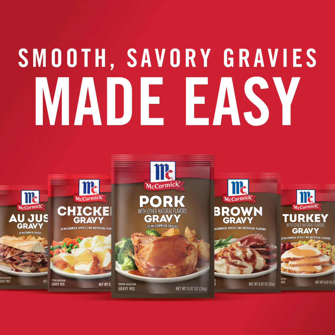McCormick® Pork Gravy Seasoning Mix, 0.87 oz (6-Pack) - Image 12