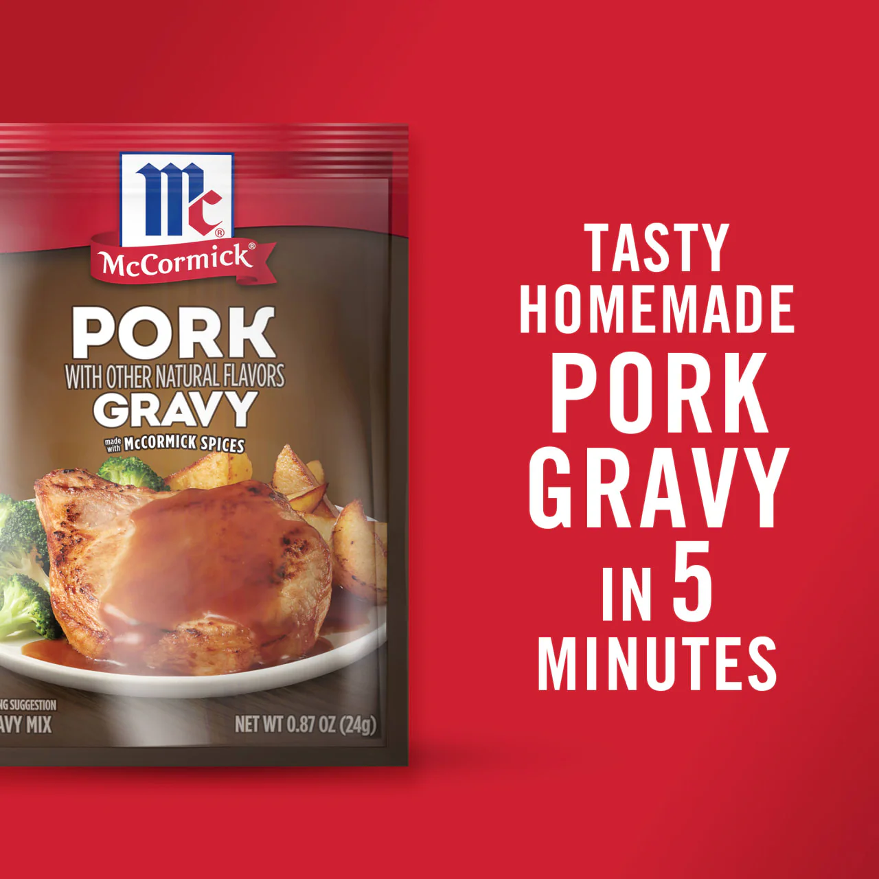 McCormick® Pork Gravy Seasoning Mix, 0.87 oz (6-Pack) - Image 14