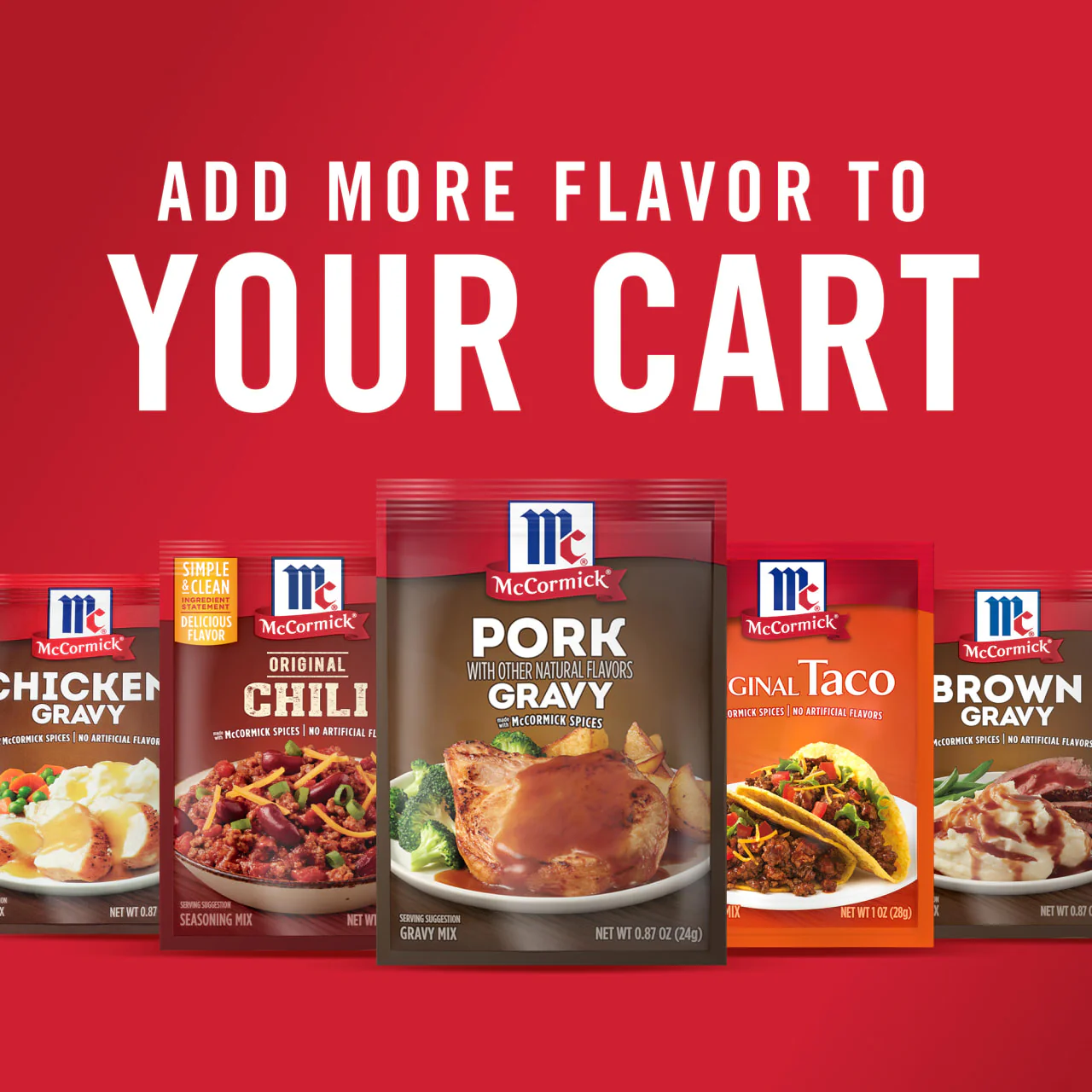 McCormick® Pork Gravy Seasoning Mix, 0.87 oz (6-Pack) - Image 21